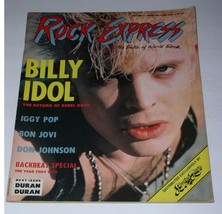 Billy Idol Rock Express Magazine Vintage 1987 Iggy Pop Bon Jovi Don Johnson - $29.99