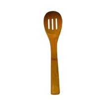 Frying Slotted Wooden Spoon Spatula Round Turner Wok Kitchen Utensil Cooking - £9.58 GBP