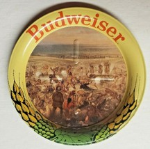 Vintage Budweiser Beer Anheuser Busch Motif Battle Metal Coasters 3.5&quot; New U139 - £7.18 GBP