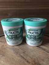 (2) Garnier Fructis Hydrating Aloe Hair Treatment 3-in-1 Hair Mask  13.5 oz - £25.97 GBP