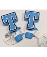 Lot of 2 Target Letter T Monogram Initial Straw Cover Topper Bullseye Pl... - $9.89