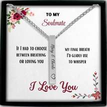 To my Soulmate 3D Bar Necklace - $793.13 MXN+