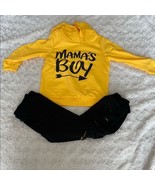 Patpat Mama’s Boy Yellow Black Sweater and Jogger Kids Set Size 3Y - $24.99