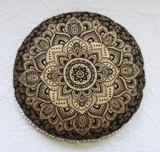 28&quot; Round Floor Cushion Cover Pouf Indian Mandala Ottoman Throw Pillow Covers - £21.13 GBP