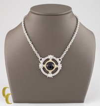 Judith Ripka 18k Yellow Gold &amp; Sterling Silver Cushion Cut Quartz Necklace - $493.97