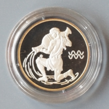 Russia 2 Ruble 2003 Silver Proof Aquarius In Capsule Rare Coin - £82.76 GBP