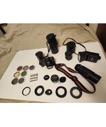 Nikon N2000  and lenses, flash, etc  VINTAGE CAMERA BUNDLE, 35mm Film SL... - $1,296.24 MXN