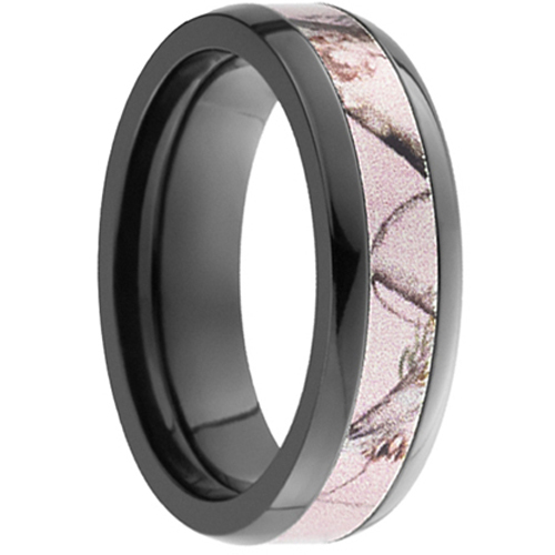 COI Black Tungsten Carbide Camo Wedding Band Ring - TG3579
