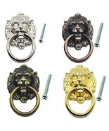 Bluemoona 5 Pcs - Vintage Lion Head Furniture Door Pull Handle Knob Cabi... - €8,14 EUR