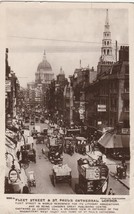 Postcard Fleet Street &amp; St Paul&#39;s Cathedral London RPPC - $19.95