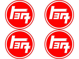 Toyota TEQ 1949-1989 Japan  - Set of 4 Metal Stickers for Wheel Center Caps Log - $24.90+