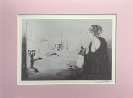 Louis Icart Winter 2 Vier Saison Suite Rosa Mattiert Plate Signiert Lith... - £247.56 GBP