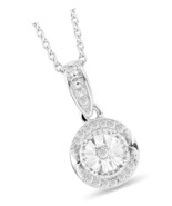0.10 carats Diamond Pendant Necklace For Women, - £110.63 GBP