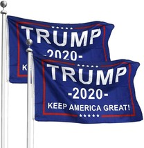2 Pieces 3x5 Feet Donald Trump Flag for President 2020 Vivid Color Keep America - £5.42 GBP