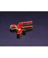 Custom-Made 14k Yellow Gold CHI Pendant with Red Enamel and Strawberry E... - $1,901.48 CAD