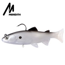 MEREDITH Trout 12cm 15cm Lead Head PVC Fishing Lures Swimming Artificial Baits T - £19.08 GBP