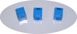 3 Used Lego 2 x 2 x 2 Blue Container Box  Minifig 4345 - 4346 - £7.95 GBP