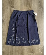 Old Navy Size 6 Skirt with Embroidered Floral Details - £9.82 GBP