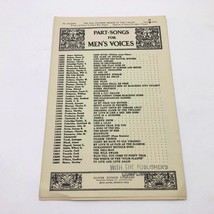 Vintage Song Book for Men&#39;s Voices The Old Covered Bridge in the Valley ... - $9.89