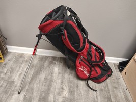 Titleist Lightweight 6 Divider Golf Dual Strap Stand Bag Red/Black w Rai... - $80.75