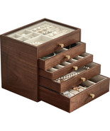 Women large 5 Level Drawer Organizer Box with Glass Lid to Store Necklac... - $539.96