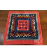 Vintage Bandana Paris Southwestern Aztec Kachina Handkerchief USA Cotton... - $20.40