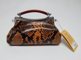 Patricia Nash Kelmscott Kisslock Italian Python Crossbody Bag Autumn P86... - $151.06 CAD