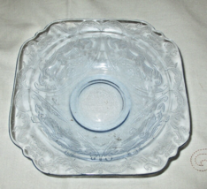 Vintage Imperial Glass Madrid Pattern Light Blue Soup Cereal Bowl - £9.49 GBP