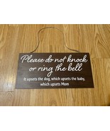 Baby sleeping sign for front door - Please do not knock or ring the bell - $10.00