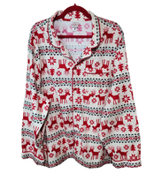 Hanna Andersson 2X Adult Unisex Flannel Reindeer Pajama Top  - $22.99