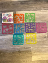 Vintage 1987 Tupperware Tuppertoys Stencil Art Complete Set Letters Numbers - £21.07 GBP