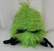 Vintage 60s Spectacular Products I&#39;M SLURP Plush Borg Fabric Green Furry Eyelash - £86.65 GBP