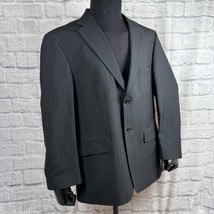 Vtg Towncraft À Rayures Pour Homme Veste De Sport 40R Noir - $36.37