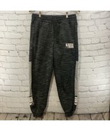 NBA Sweatpants Heathered Gray Mens Sz M Med Drawstring Waist Athletic Pants - £15.73 GBP