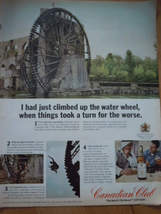 Canadian Club Water Wheel Print Magazine Advertisement 1967 - £3.15 GBP