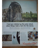 Canadian Club Water Wheel Print Magazine Advertisement 1967 - $5.47 CAD