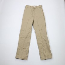 Vintage 80s LL Bean Mens 30x33 Chamois Cloth Lined Flared Chino Pants Brown USA - £79.09 GBP