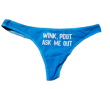 Victoria&#39;s Secret PINK Women&#39;s Underwear Bottoms Wink Ask Me Out Blue Me... - £14.56 GBP