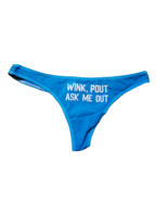 Victoria&#39;s Secret PINK Women&#39;s Underwear Bottoms Wink Ask Me Out Blue Me... - £14.84 GBP