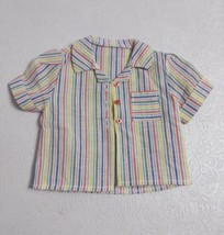 Unbranded Multicolor Striped Doll Dress Button Down Shirt - $4.95