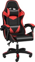 Simple Deluxe Backrest and Seat Height Adjustable Swivel Recliner, Red/Black - £120.98 GBP