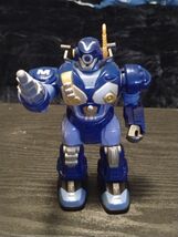 Hap-P-Kid Happy Toy Robot Blue Action Vintage 7 Inches - $8.81