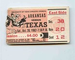 1962 University of Arkansas vs Texas Flash Card Section Ticket Stub Austin  - $47.52