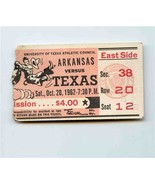 1962 University of Arkansas vs Texas Flash Card Section Ticket Stub Austin  - £37.54 GBP