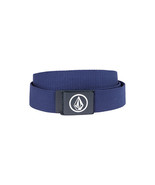 MENS GUYS VOLCOM CIRCLE WEB Belt OSFM Adjustable WEB NEW BLUE - £18.43 GBP