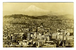Mt Hood from Portland Oregon Real Photo Postcard by Cross &amp; Dimmitt - $17.87