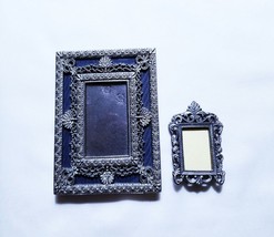 Vintage Weston Gallery Picture Photo Frame Ornate Silver, Filigree &amp; Pewter Mini - £19.65 GBP