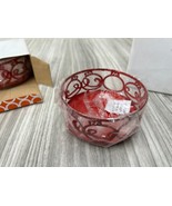 Gold Canyon Red Holiday Sparkle Wrap Candle Holder RARE - £4.31 GBP