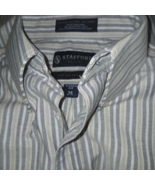 STAFFORD OXFORD SHIRT MEN&#39;S LS STRIPED COTTON BLEND SHIRT-16-32/33-NWOT-... - $334.67 MXN