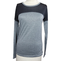 Gray and Black Mesh Athletic Top Size Small  - £19.46 GBP